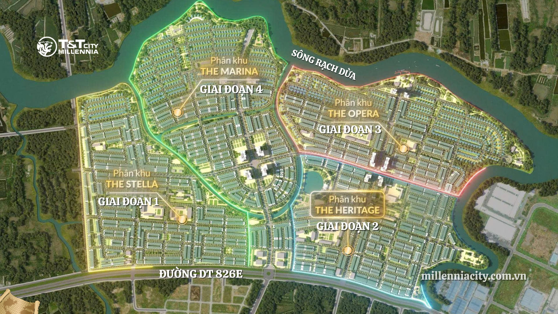 Sơ đồ phân lô giai đoạn 1 dự án T&T City Millennia.